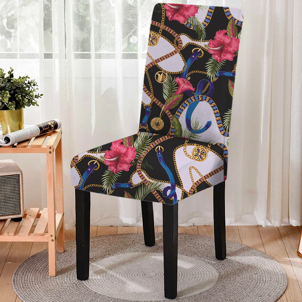 

Nordic Style Elastic Dust-proof Dining Chair Covers Washable Computer Office Seat Cushion Cover Home Decoration Accessories