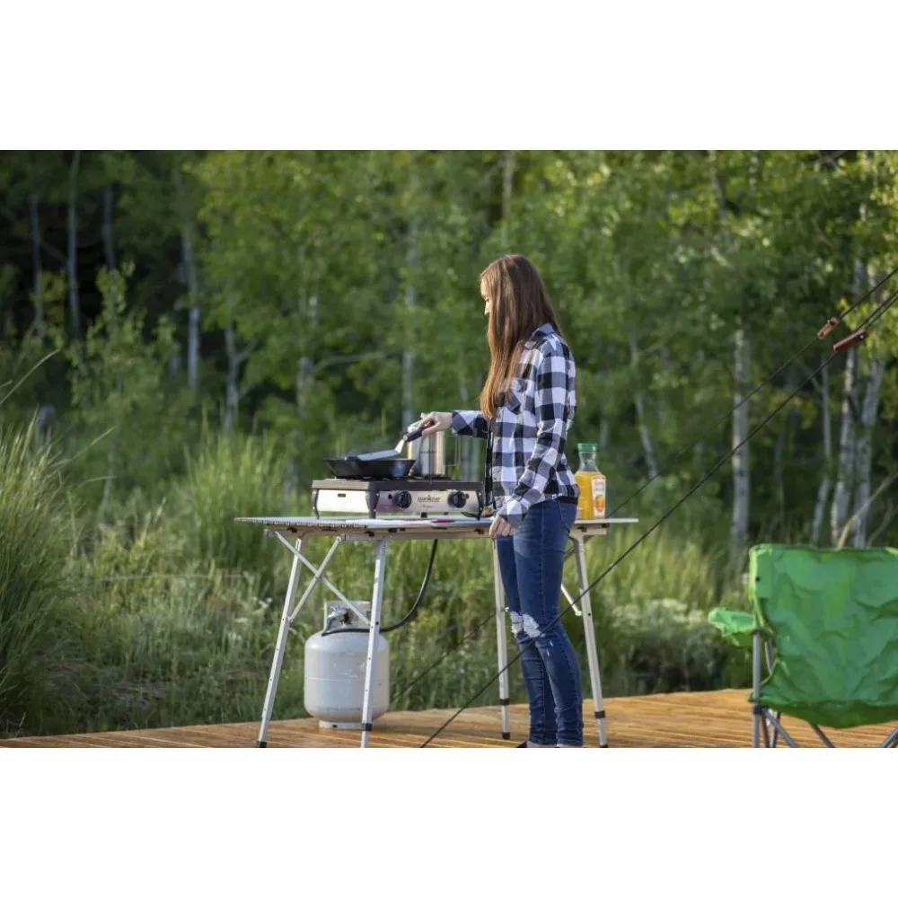 

Portable Outdoor 2 Burner Propane Stove Total Output Gas Recessed Stove 128 Sq Inch Cooking Area Gas Cookers Free Shipping Trips