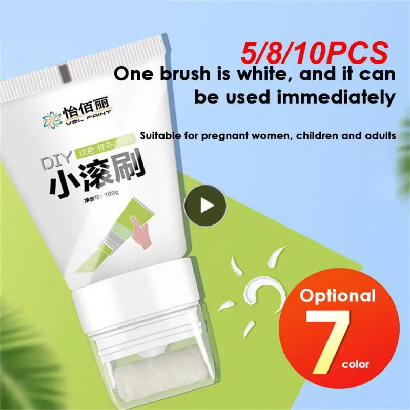 

5/8/10PCS Small Roller Wall Painting Waterproof And Mildew-proof Repair The Inner Wall Of Wall Paste White Roller Latex