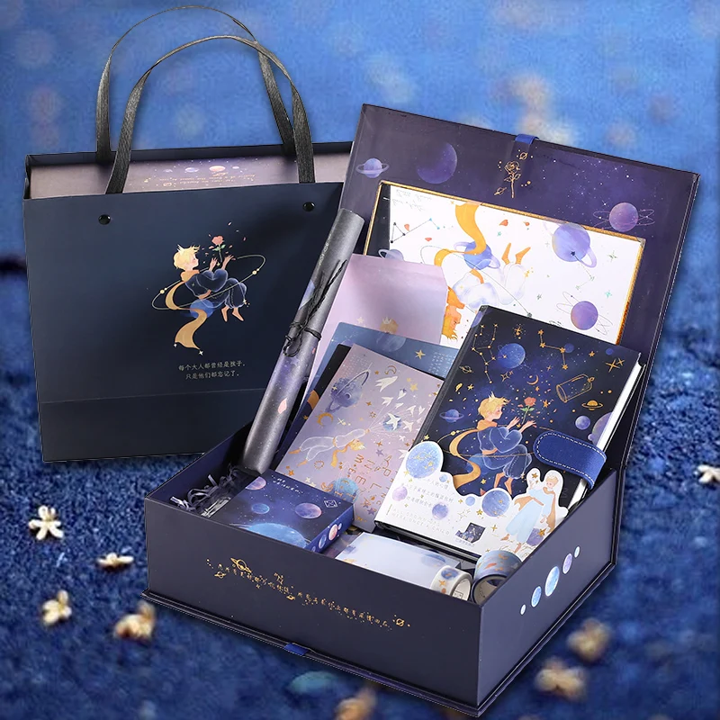 

Box Page Gift Account Diy Little Hardcover Colorful Notebook Hand Material Illustration Student Notebook Gift Book Hand Prince