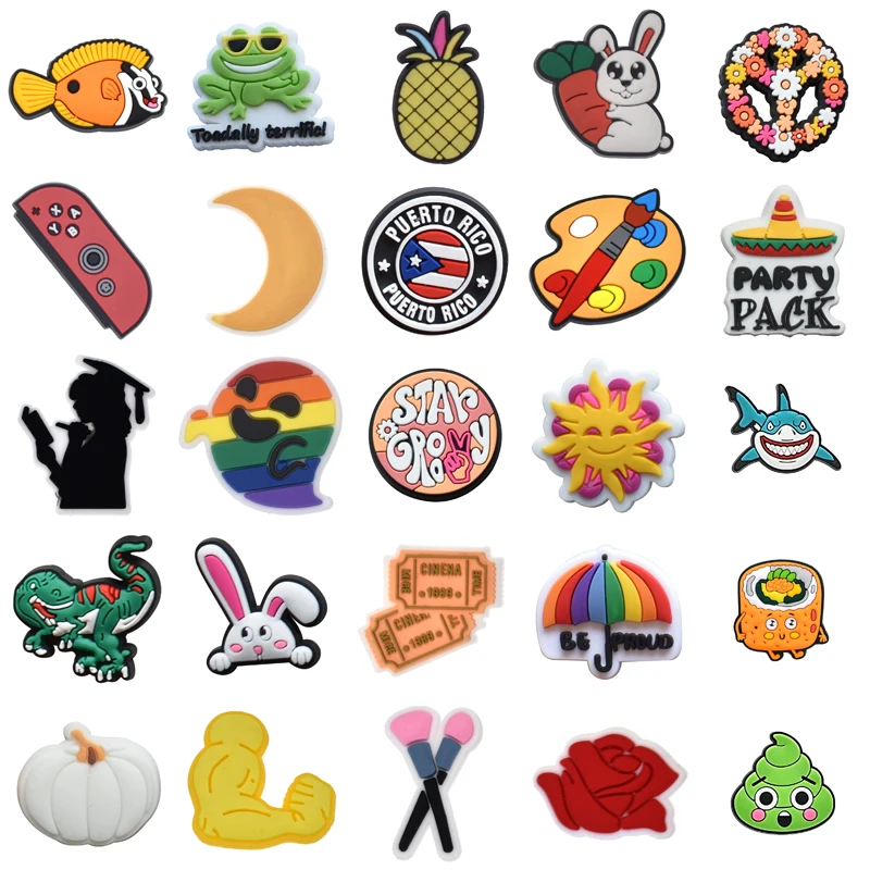 

Para Pins Girl Packs Shoes Accessories Women Charm Shoe Charms Kids Set Jeans Gifts Wholesale Bulk Boy Decorations for Crocs Men