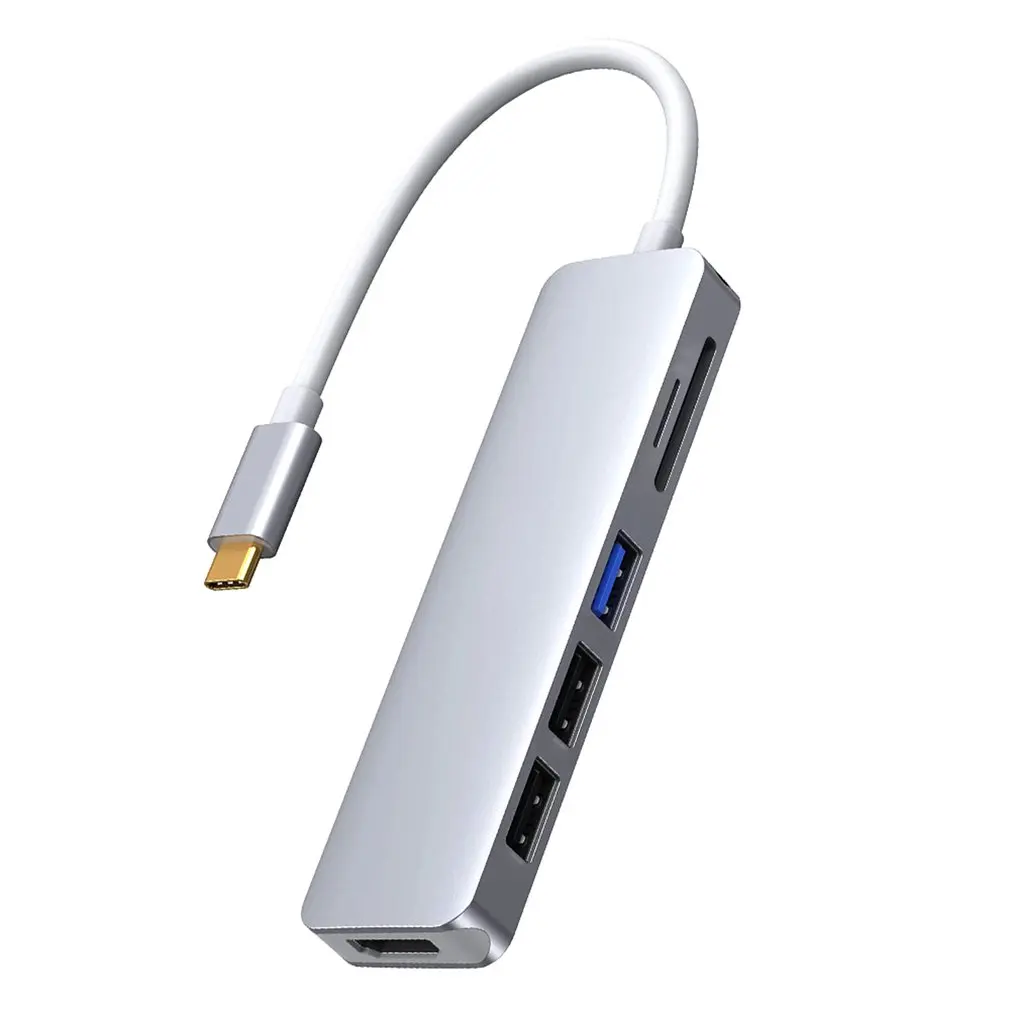 

USB-концентратор 6-в-1 с портами USB Type-C на HDMI, совместимый с 3 портами