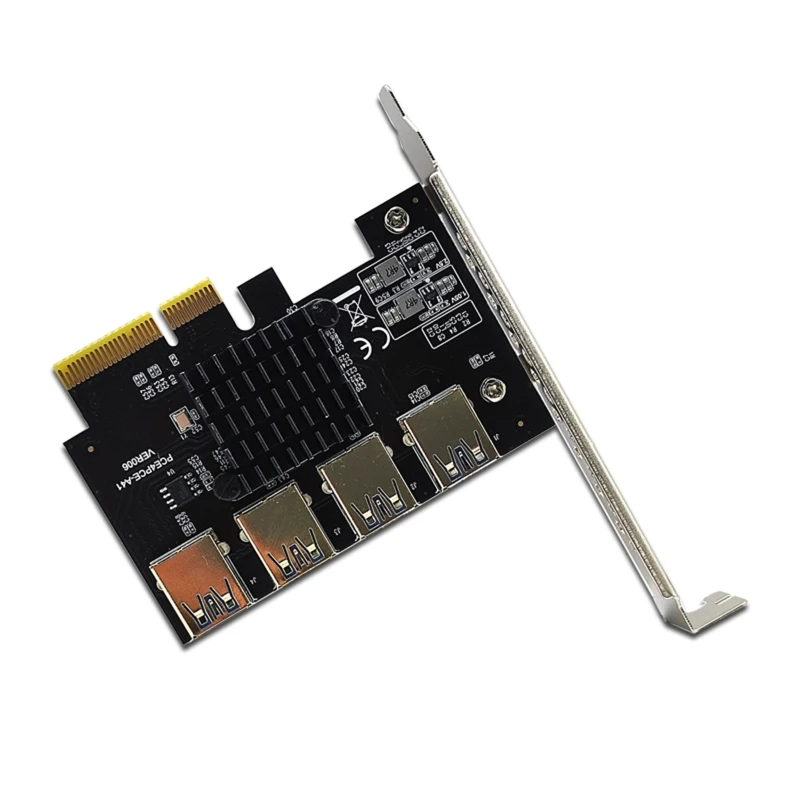 XX9A Плата расширения PCI-E Райзер 4X до 4 USB3.0 16X слот графическая карта Внешний адаптер