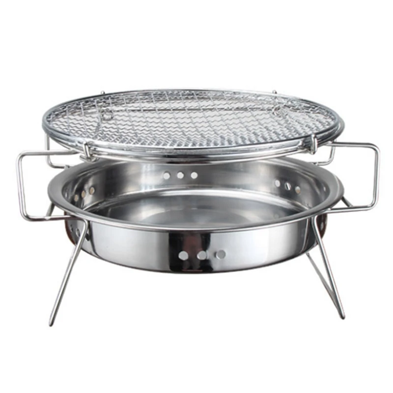 

Barbecue Stove Stainless Steel Outdoor Portable Barbecue Picnic Folding Charcoal Stove Grilling Net Camping Equipment