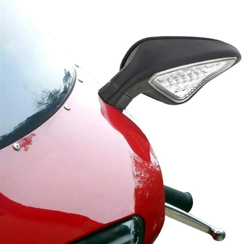 Зеркало заднего вида для мотоцикла AU04 с указателем поворота зеркальное Ducati 848 1098