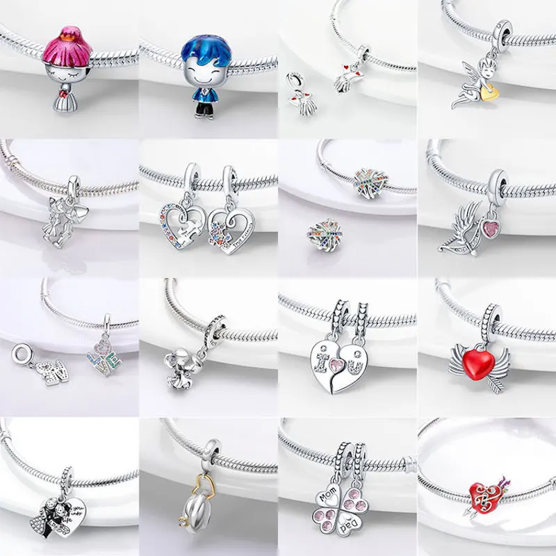 Фото Лидер продаж, 100% Серебро 925 пробы, подходит для оригинального браслета Pandora, изысканная серия бусин, креативный подарок «сделай сам» №2