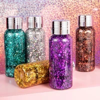 1 bottle handaiyan nice looking glitter decorative 9 colors glittering hair body face gel glitter for home