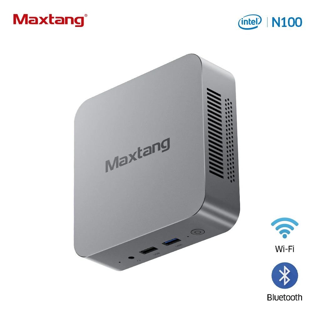 Maxtang Nas N100 Мини-ПК 2LAN Intel 12-й DDR4 16G 500G PCIe3.0 M.2 SSD Предварительно установленный Windows11 WIFI5