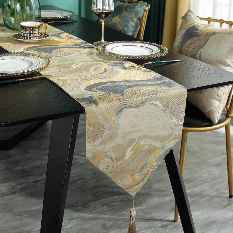 

Junwell модный современный Настольный бегун гладильная Алмазная двухслойная бегущая скатерть с кисточками срезаемая вышитая настольная доро...