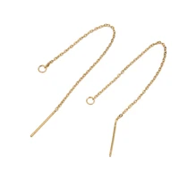 10pcs 80mm charm long tassel chain stainless steel drop earrings ear line earring chain accessories for diy jewelry findings