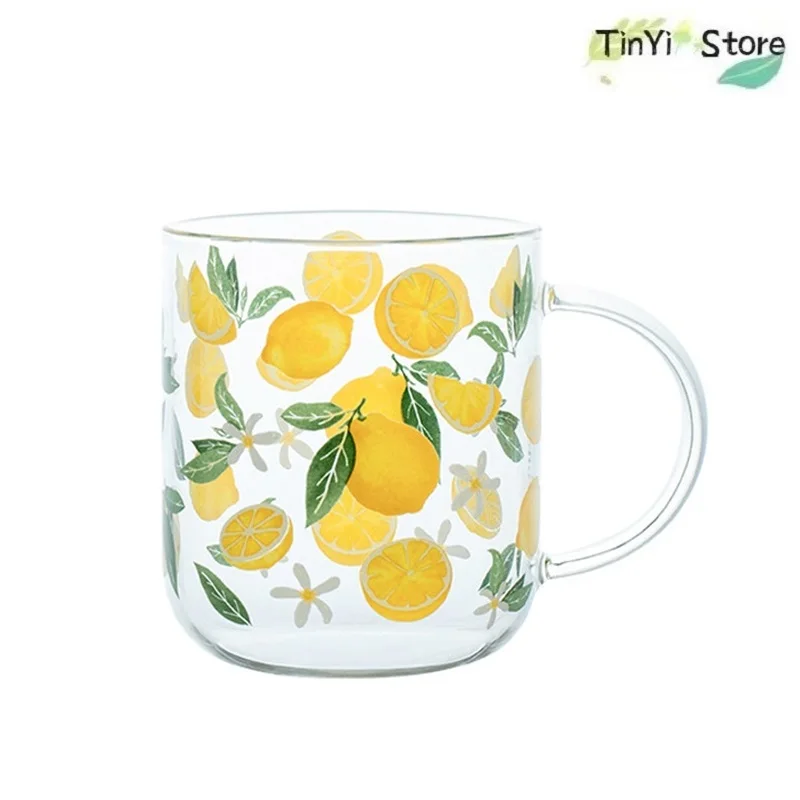 

2 шт., термостойкая стеклянная кружка с ручкой, 450 мл