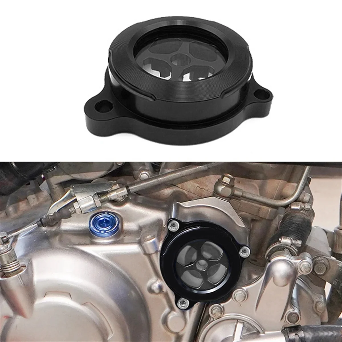 Прозрачная крышка масляного фильтра двигателя для мотоцикла Yamaha Raptor 700 2006-2022 RAPTOR