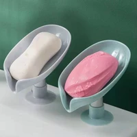 1pcs portable soap dishes drain soap holder bathroom shower leaf soap holder plastic sponge tray kitchen bathroom storage tools