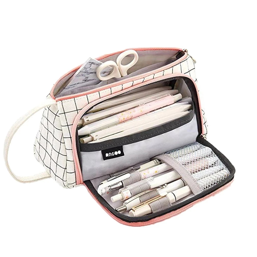 Новинка 2024 сумка для карандашей прочная холщовая ручка искусственная Корейская