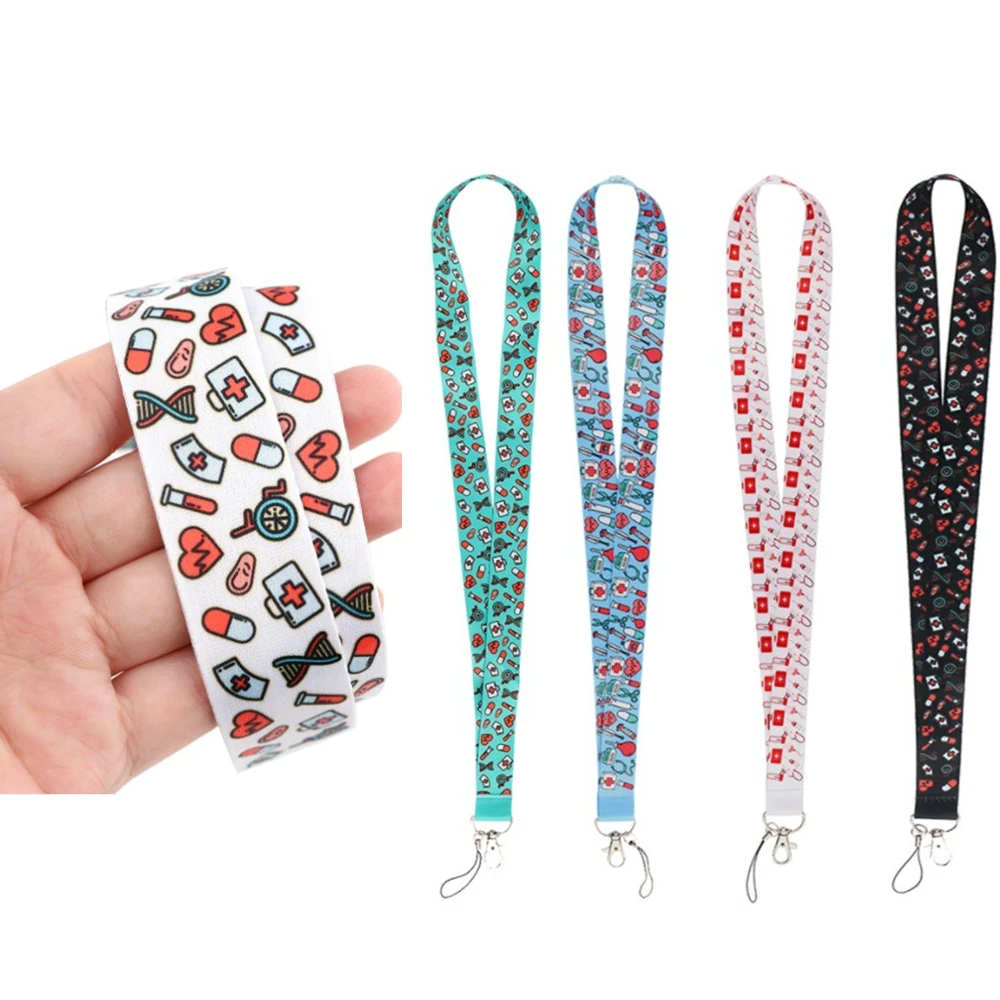 

1pc Nurse Neck Strap Lanyards Keychain Badge Holder ID Credit Card Pass Hang Rope Lanyard for Keys Accessories Gifts