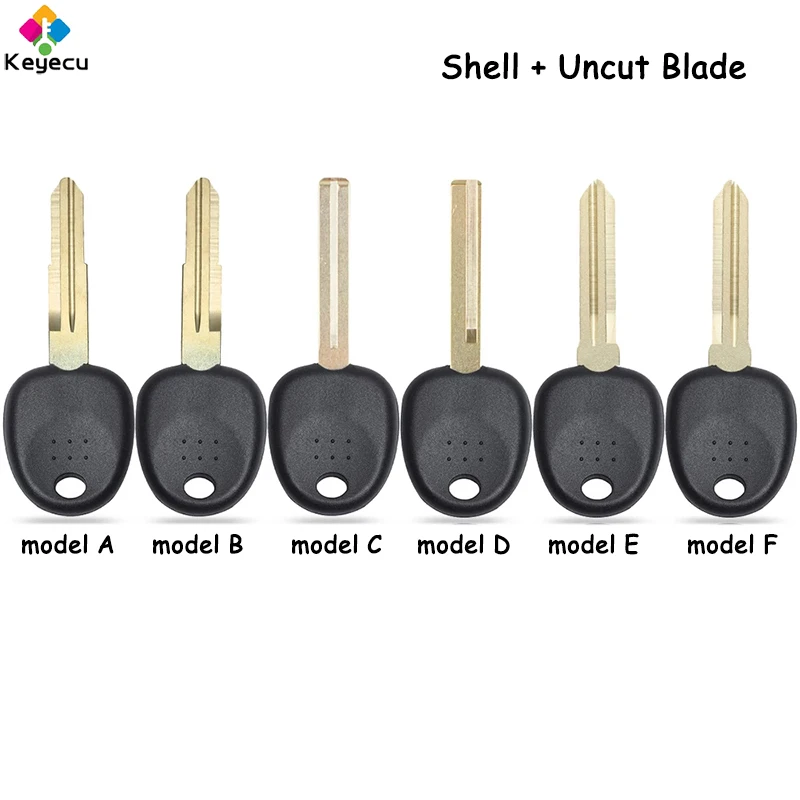 

KEYECU Uncut Ignition Transponder Key Shell Case With Uncut Blade for Hyundai Coupe Tucson Elantra Accent Santa Fe i10 for Kia