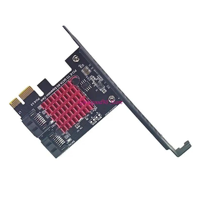 Фото 2-портовая карта расширения PCI-E GEN3, 6 Гбит/с, двойной адаптер sata3.0 Fast PCIE, чип JMICRON + чип JMB582, полная №5