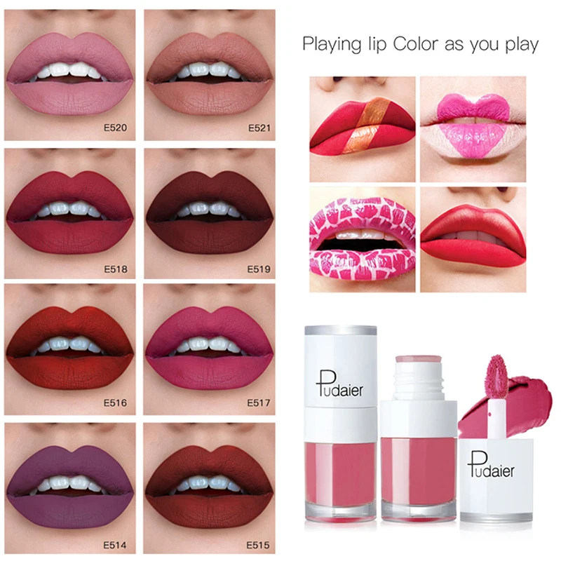 

Matte Liquid Lipstick Waterproof Red Velvet Lip Makeup Tattoo Long Lasting Lip Gloss Tint Matte Lipgloss Tube Cosmetics