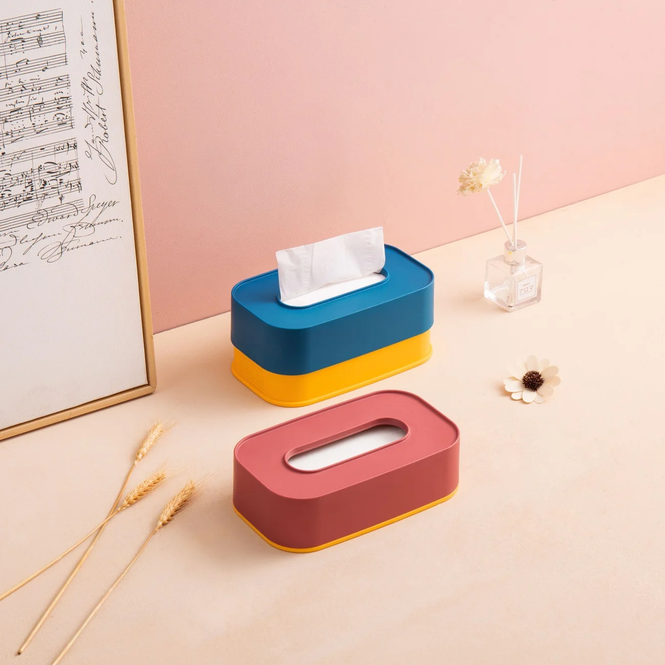 Stretchable  Napkin Holder Creative Tissue Box Container Desktop Decoration Office Home Paper Storage Box Case tissue boxes