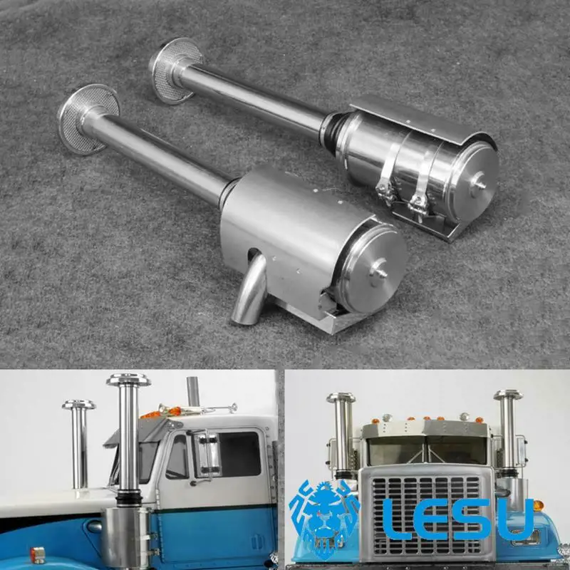 Металлический воздушный фильтр LESU 1/14 RC Tamiyay, модель грузовика для самостоятельной сборки, наружные игрушки TH16383