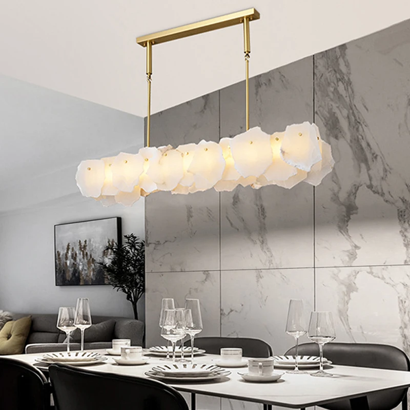 

Luxury Marble Ceiling Chandeliers Dimmable LED Lights Modern Hanging Lamp for Ceiling Luxury Home Decor for Dining Table