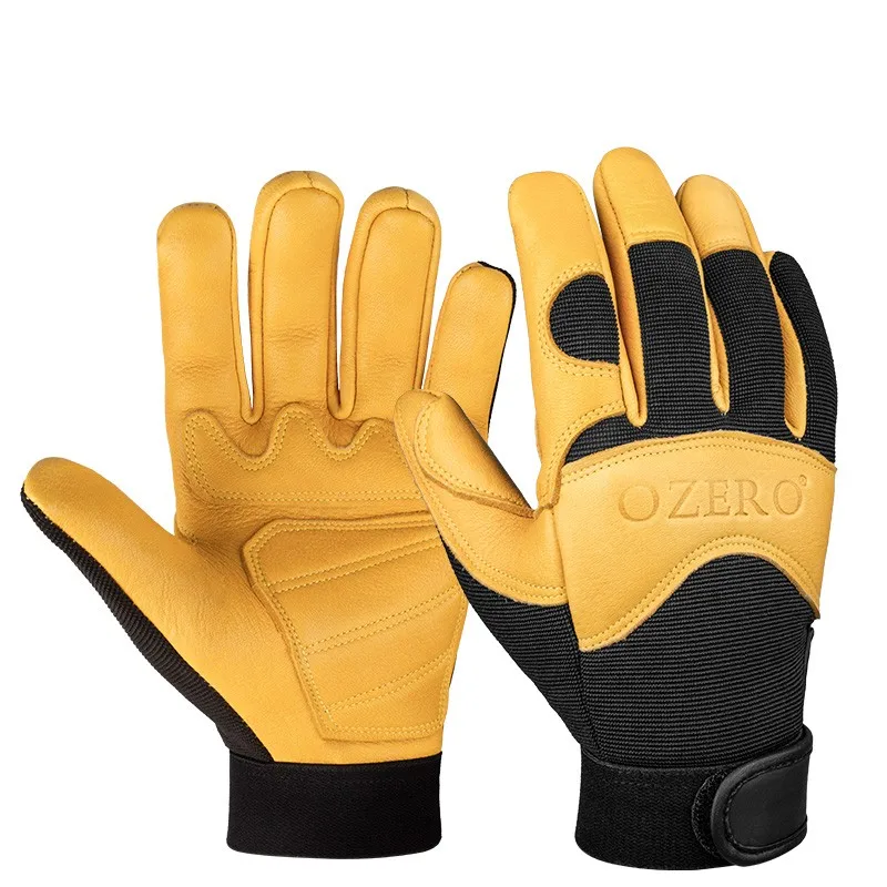 

Перчатки OZERO из оленьей кожи для езды на мотоцикле, защитные перчатки для езды на велосипеде, пеших прогулок