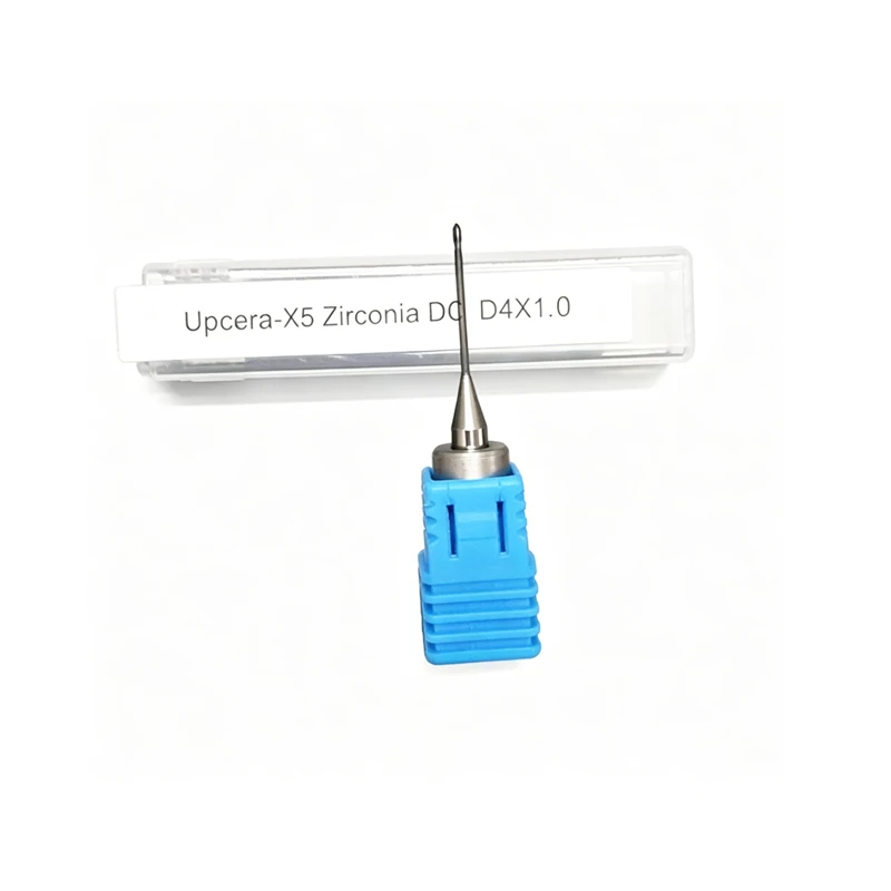 Фото Фрезы для зуботехнического фрезерования Upcera X5 CADCAM из диоксида циркония с покрытием DC/DLC, восковые, PMMA, хвостовик 4 мм, длина 45 мм №3