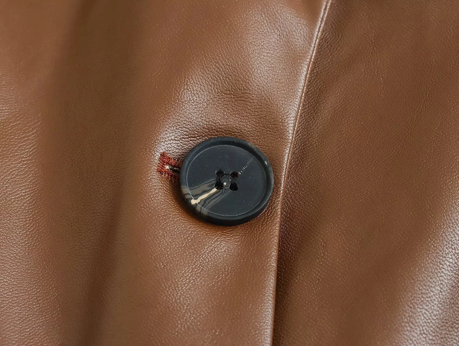 Jenny&Dave French Style Vintage Boyfriend Casual Leather Blazers High Street Jacket Women Tops