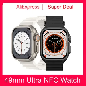 W&O Smart Watch X8+ Ultra 49MM Wireless Charging NFC 2.08 Inch Waterproof  Sport Watches Bluetooth C