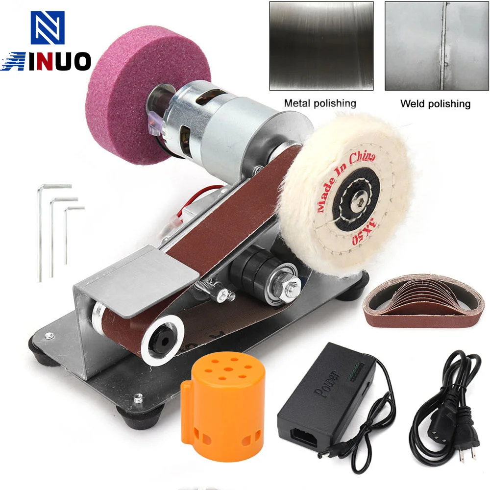 Многофункциональная миниатюрная электрическая ленточная шлифовальная машинка, модель 110/220 В, ремни для шлифовальной машинки, точилка, резак, кромки ножей