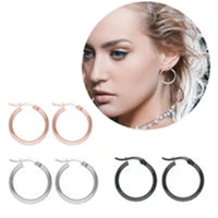 2pcs polished earrings fashion balck ear ring unisex pierce ear jewelry festival gifts