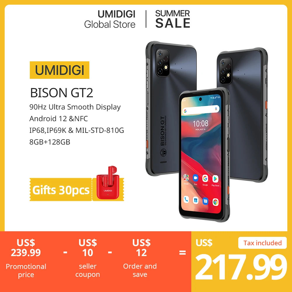 In Stock UMIDIGI BISON GT2 / BISON GT2 PRO Android   Rugged Smartphone Helio G95 6.5