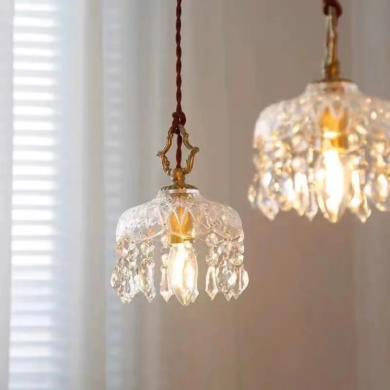 Современная подвесная стеклянная люстра для спальни