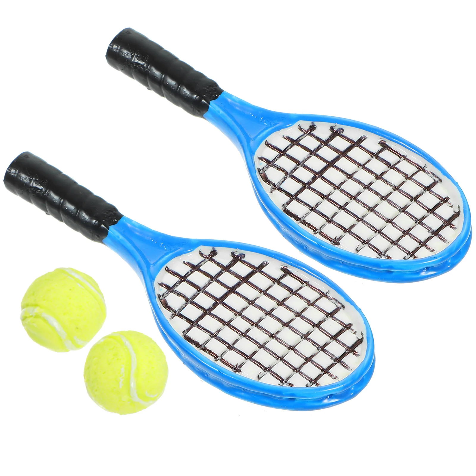 

4pcs Miniature Tennis Racket for Dolls Plush Friends Game House Decor Accessories Kids Boys Gift Favor