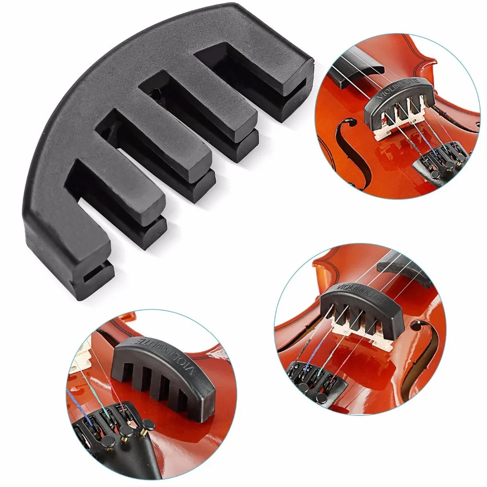

Rubber Violin Mute Silencer for 4/4 3/4 1/2 Violino Practice Accessories