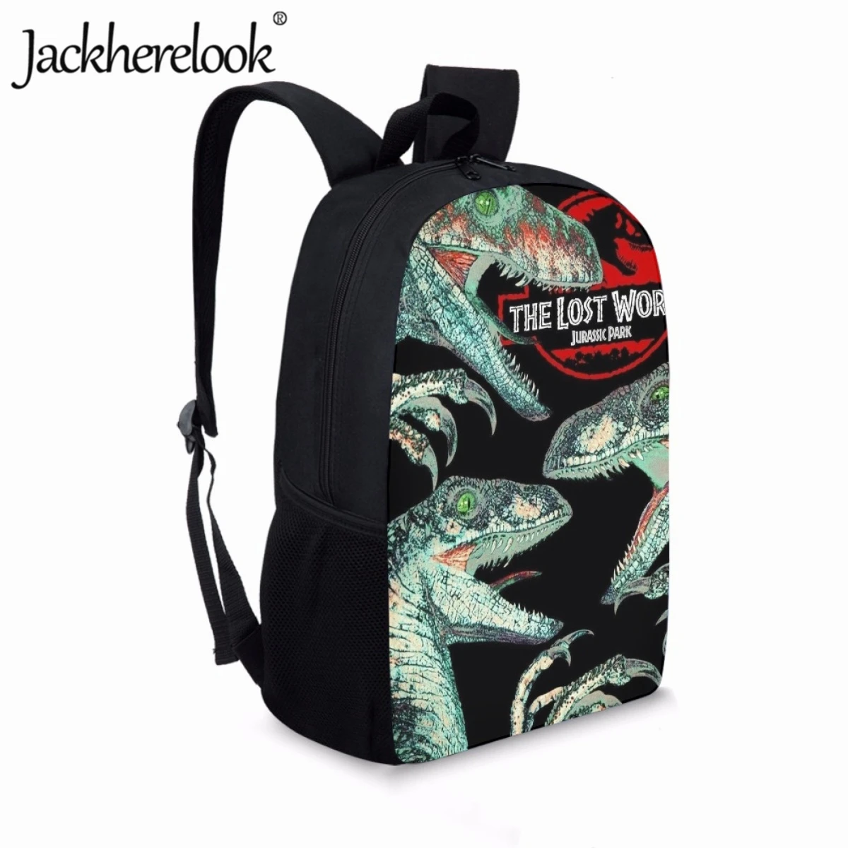 Jackherelook Dinosaur 3D Printing Children Schoolbag Boys Backpack Book Bags for Kids Girls Casual Teen Travel Laptop Mochilas