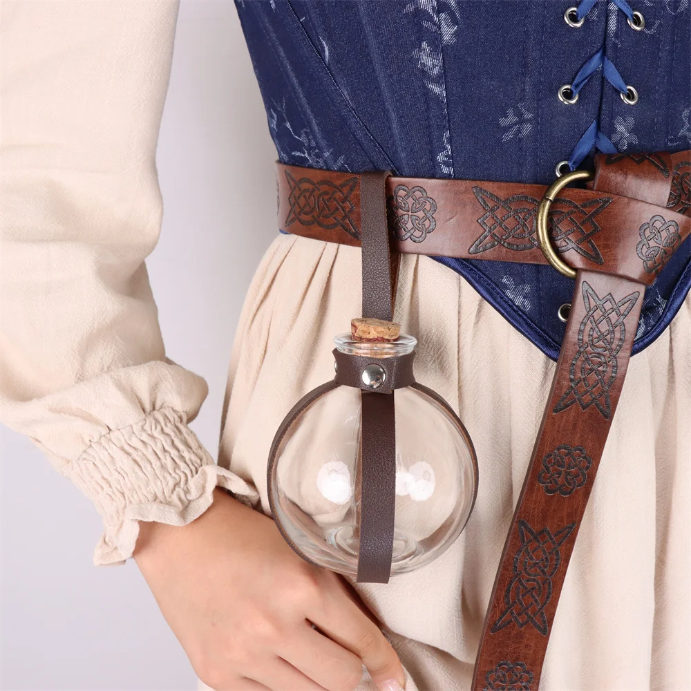 Кожаная поясная сумка в средневековом стиле для ролевых игр