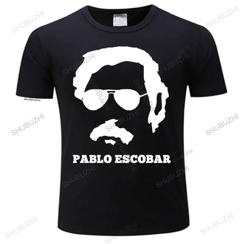 

Man crew neck tees Fashion PABLO ESCOBAR funny mens t shirt Colombia drugs coca criminal medellin Tee shirt unisex t-shirts