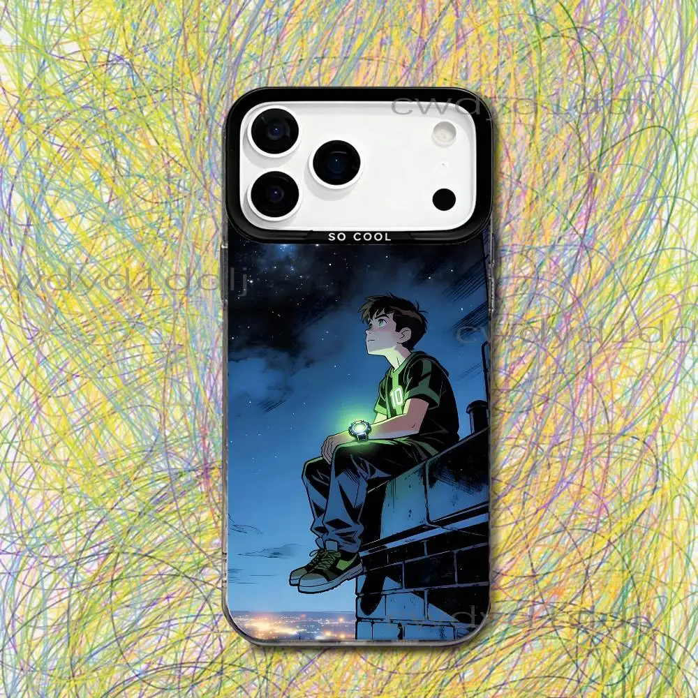 Чехол для телефона B-Ben 10 O-Omnitrix Watch для iPhone 17, 16, 15, 14, 13, 12, X, 8, Pro, Max, Plus, SE4, Air, Mini HD, черный, матовый, IMD (art.: 3920da020f3bc) - 3920da020f3bc