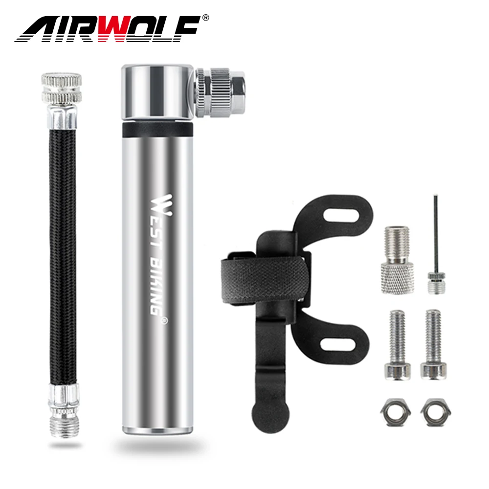 Велосипедный насос 120PSI портативный мини-насос для колес и шин из алюминиевого