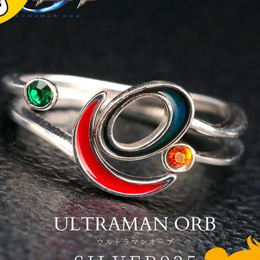 

Аниме-кольцо Orb Ultraman, кольцо для пары геев, для косплея, подарок на Рождество, оригинальный дизайн, кольцо с полумесяцем, серебро 925 пробы, опт...