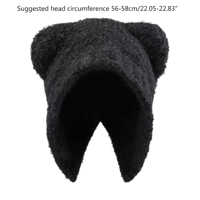 Мягкая плюшевая шапка. Прекрасная шапка с откидными ушками. Кепка капюшоном в