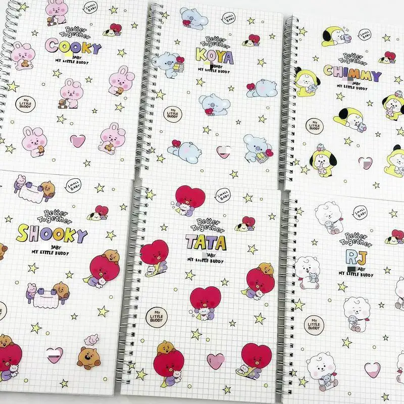 

K-POP boy group blank grid square paper diary mini loose-leaf notebook detachable student portable light color memo notepad Gift