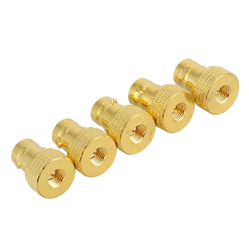 

5X SMA To BNC Adapter Connector SMA-M To BNC-F Connector Gold For Yaesu VX-6R VX-7R VX-8R