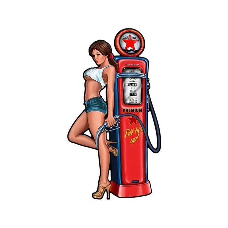 Винтажная Заводная Наклейка На Бензозал Для Дома Автомобиля Ноутбука Гоночной