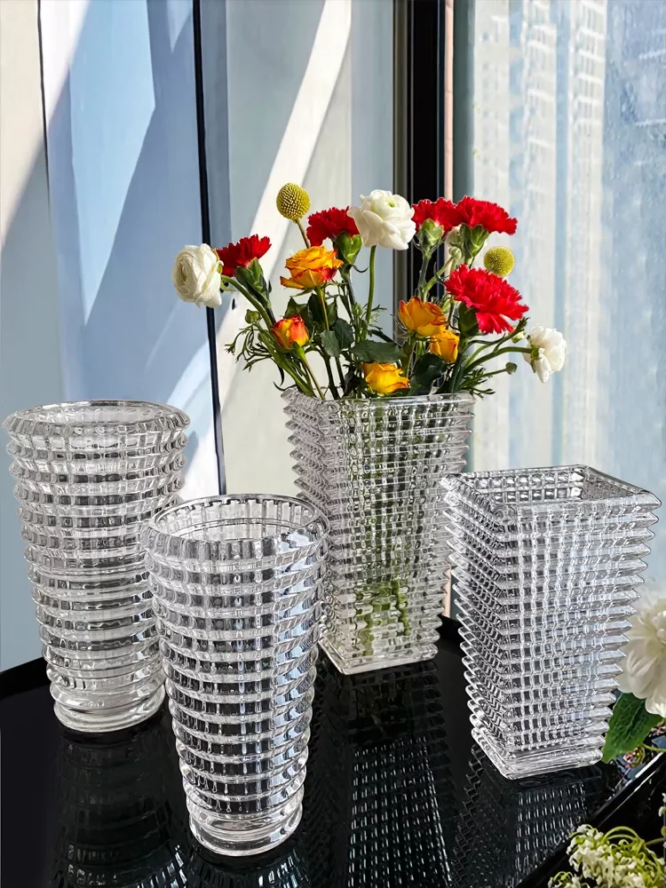 

NEW Entry Lux Style Vase Decoration Living Room Arrangement Ins High Sense Internet-Famous Crystal Glass Holder