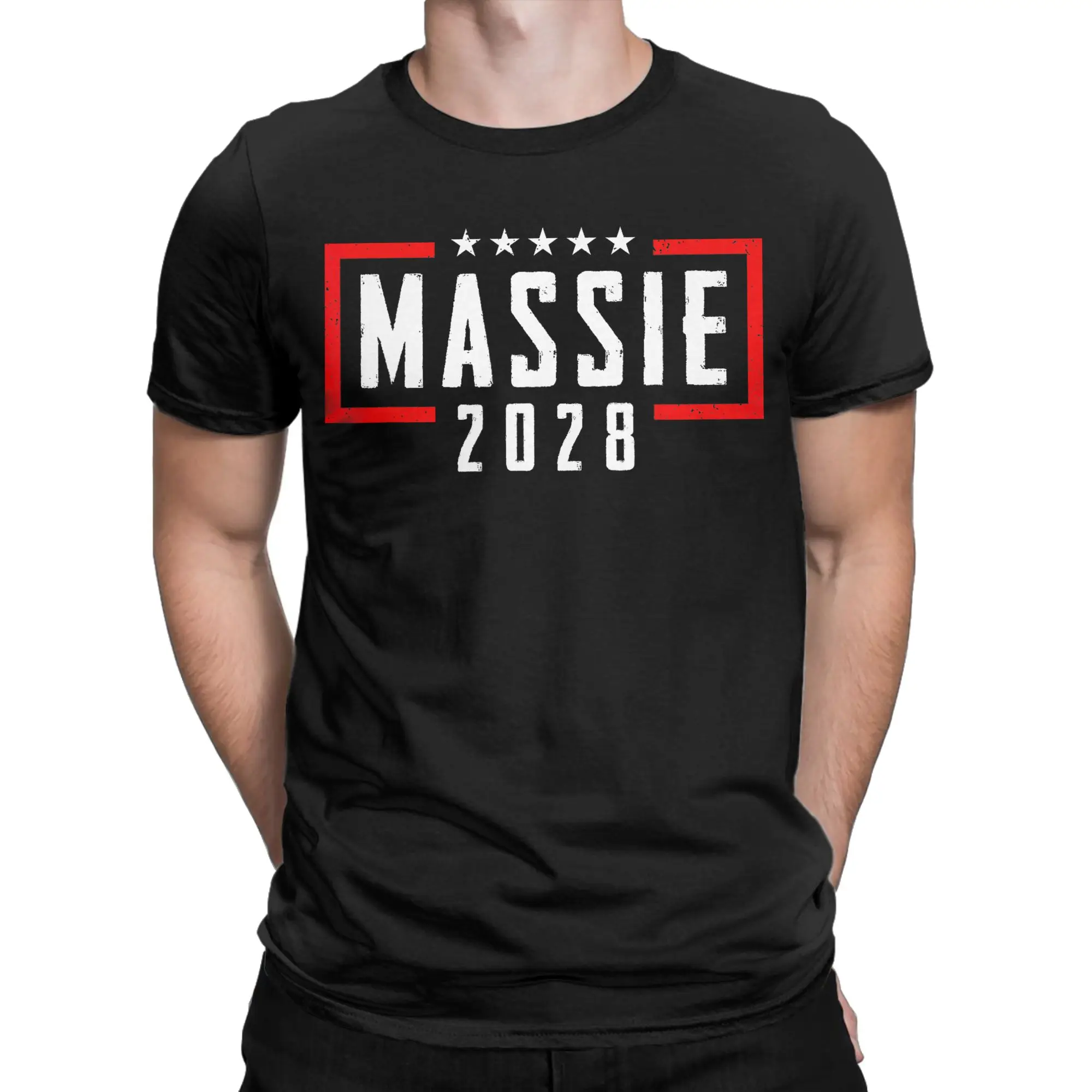 Фото Мужские футболки Hope Massie 2028 for President Thomas Massie 2028, оригинальные футболки с коротким рукавом и круглым вырезом, хлопковые подарочные топы №2