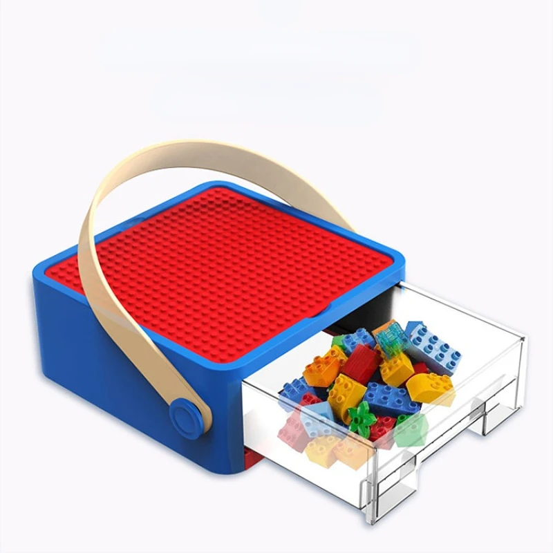 

New Portable Portable Building Block Storage Box Stackable Toy Organizer Glove Box Small Particle Building Block Floor Toy Gift