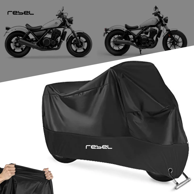 

For Honda Rebel 300 Rebel 500 CMX Rebel300 Rebel500 Motorcycle Cover Outdoor Uv Protector Dustproof Rain Covers