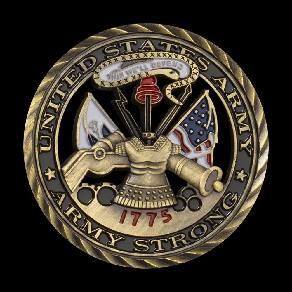 Монета сильного вызова армии США 1775 бронзовое покрытие памятная медаль Мы